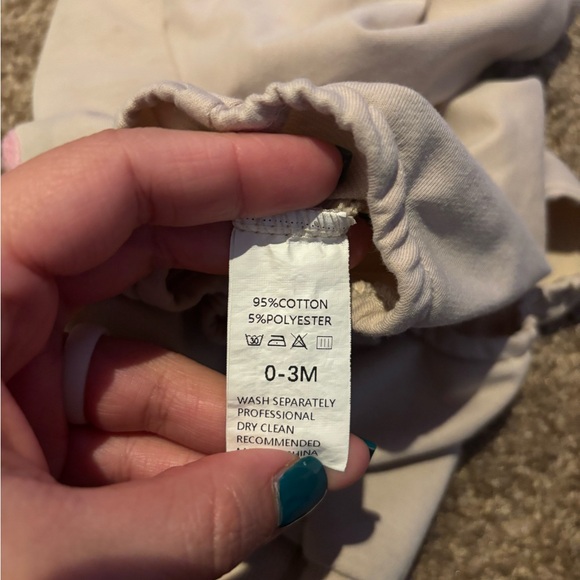 Babygirl Bubble Romper Pumpkin Embroidery Long Jumpsuit Size 0-3 months - Picture 4 of 4